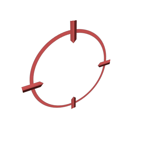 2d ring target 10 Red